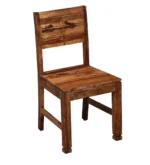 Nain Sheesham Wood Dining Chair In Rustic teak Finish (Set Of 2) - Image 5