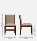 Nain Sheesham Wood Dining Chairs In Honey Oak Finish - Image 3