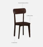 Nain Sheesham Wood Dining Chairs In Provincial Teak Finish - Image 6