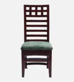 Street Teak Wood Dining Chair (Brown Green) - Image 6