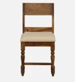 Nain Sheesham Wood Dining Chairs In Provincial Teak Finish (Set Of 2) With Cushioned Chairs - Image 5