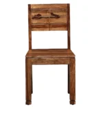 Nain Sheesham Wood Dining Chair In Rustic teak Finish (Set Of 2) - Image 6
