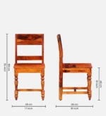 Nain Sheesham Wood Dining Chairs In Honey Oak - Image 3