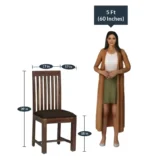 Corvyn Sheesham Wood Chair in Teak Finish (set of 2) - Image 4