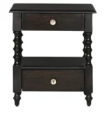 Corzavia Solid Sheesham Wood Nightstand in Walnut Finish - Image 5