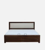 Creviano Elegant Solid Wood Bedroom Bed with Natural Finish - Image 3