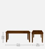 Crlena Handcrafted Wooden 8 Seater Dining Table Set for Modern Homes - Image 12