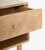 Crvensa Handcrafted Wooden Nightstand with Elegant Storage - Image 6