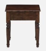 Dalder Sheesham Wood Nightstand in Sun-Dried Oak Finish with Drawer - Image 3