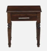 Dalder Sheesham Wood Nightstand in Sun-Dried Oak Finish with Drawer - Image 6