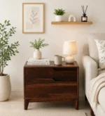 Dawson Solid Wood Bedside Table in Scratch Resistant Natural Finish