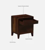 Dawson Solid Wood Bedside Table in Scratch Resistant Natural Finish - Image 8