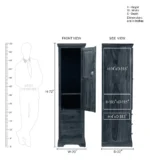 Deritage Sheesham Wood Wardrobe with Designer Tile Inlay - Image 3