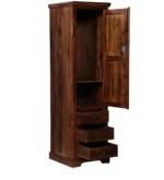 Deritage Sheesham Wood Wardrobe with Designer Tile Inlay - Image 4