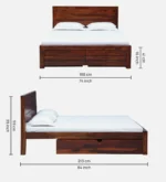 Derlin Premium Engineered Wood Bed with Spacious Storage Compartments - Image 4