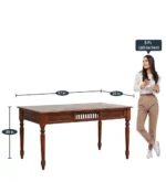 Dinora Solid Sheesham Wood 6 Seater Dining Table Set with Comfortable Chairs - Image 6