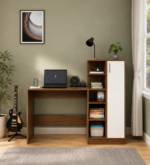 Dna Writing Table In Noce Lyon & White Finish