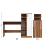 Dna Writing Table In Noce Lyon & White Finish - Image 3
