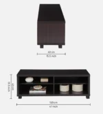 Ekam Minimalist Solid Wood TV Console In Clean Natural Finish - Image 7