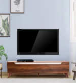 Elegant Walnut Finish Entertainment Unit for Living Room