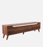 Elegant Walnut Finish Entertainment Unit for Living Room - Image 6