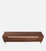 Elegant Walnut Finish Entertainment Unit for Living Room - Image 7