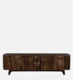 Elmswood Mango Wood TV Console in Stain Resistant Dark Mahogany Finish - Image 2