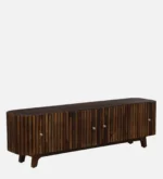 Elmswood Mango Wood TV Console in Stain Resistant Dark Mahogany Finish - Image 4