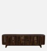 Elmswood Mango Wood TV Console in Stain Resistant Dark Mahogany Finish - Image 8