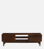 Elmswood Mango Wood TV Console in Stain Resistant Dark Mahogany Finish - Image 3