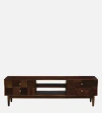 Elmswood Mango Wood TV Console in Stain Resistant Dark Mahogany Finish - Image 7