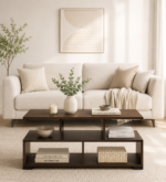 Elvara Rectangular Coffee Table with Open Shelf Storage - Image 2