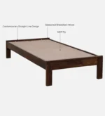 Erlina Premium Solid Wood Single Bed with Smooth Finish in Natural Tone for Bedroom - Image 5