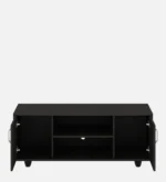 Ferndale Solid Teak Wood TV Console in Fade Resistant Rustic Brown Finish - Image 4