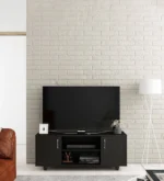 Ferndale Solid Teak Wood TV Console in Fade Resistant Rustic Brown Finish - Image 6