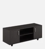 Ferndale Solid Teak Wood TV Console in Fade Resistant Rustic Brown Finish - Image 9