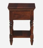 Fhuya Acacia Wood Bedside Table in Raw Honey Finish with Cabinet - Image 4