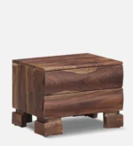 Flassic Timber Finish Modern Nightstand Table - Image 2