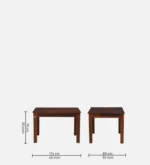 Forvyn Solid Wood 4 Seater Dining Set in Rich Organic Texture - Image 3