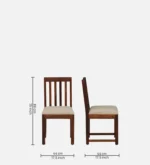 Forvyn Solid Wood 4 Seater Dining Set in Rich Organic Texture - Image 8