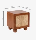 Frventis Luxury Wooden Side Table for Bedroom Decor - Image 2