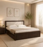 Fspen Contemporary Queen Size Storage Bed with Premium Cushion Headboard