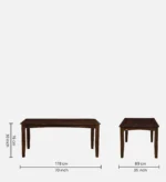 Fstario Classic Sheesham Wood 8 Seater Dining Table with Bench & Chairs - Image 3