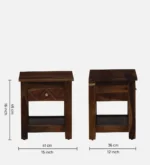 Fuinvera Modern Wooden Bedside Table - Image 6