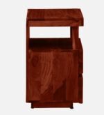 Gelnora Solid Sheesham Wood Bedside Table with Drawer - Image 2