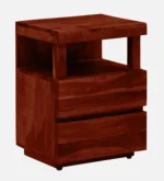 Gelnora Solid Sheesham Wood Bedside Table with Drawer - Image 6