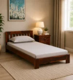Givixa Solid Wood Single Bed with Premium Quality Frame in Warm Finish for Bedroom