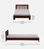 Givixa Solid Wood Single Bed with Premium Quality Frame in Warm Finish for Bedroom - Image 8