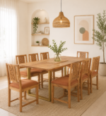 Gorvella Large Wooden 8 Seater Dining Set for Spacious Dining Areas