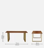 Gorvella Large Wooden 8 Seater Dining Set for Spacious Dining Areas - Image 7